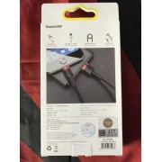 Кабель Baseus cafule Cable USB For lightning 2A 100см (CALKLF-B19) - Черно/Красный