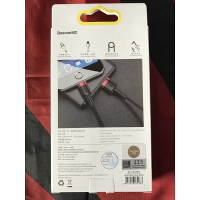 Кабель Baseus cafule Cable USB For lightning 2A 100см (CALKLF-B19) - Черно/Красный Кабель Baseus cafule Cable USB For lightning 2A 100см (CALKLF-B19) - Черно/Красный