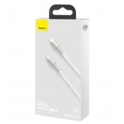 Кабель Baseus Series Metal Type-C to Type-C 100W 2m (CATJK-D02) - White