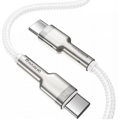 Кабель Baseus Series Metal Type-C to Type-C 100W 2m (CATJK-D02) - White Кабель Baseus Series Metal Type-C to Type-C 100W 2m (CATJK-D02) - White