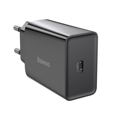 Зарядное устройство Baseus Speed Mini USB-C, 20W 3A - Черный (CCFS-SN01) Зарядное устройство Baseus Speed Mini USB-C, 20W 3A - Черный (CCFS-SN01)