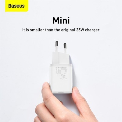 Зарядное устройство Baseus Super Si USB-C, 3A, 25W - Белый (CCSP020102) Зарядное устройство Baseus Super Si USB-C, 3A, 25W - Белый (CCSP020102)