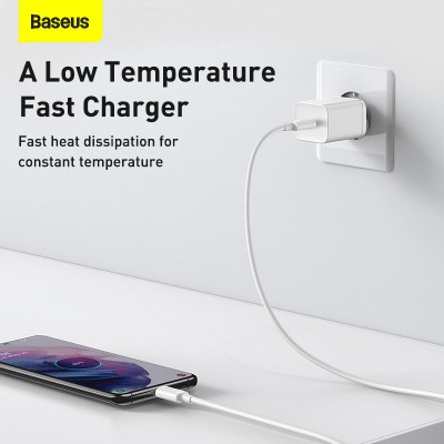 Зарядное устройство Baseus Super Si USB-C, 3A, 25W - Белый (CCSP020102) Зарядное устройство Baseus Super Si USB-C, 3A, 25W - Белый (CCSP020102)