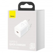 Зарядное устройство Baseus Super Si USB-C, 3A, 25W - Белый (CCSP020102)