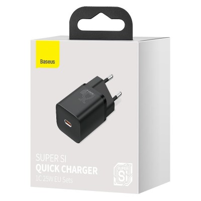 Зарядное устройство Baseus Super Si USB-C, 3A, 25W - Черный (CCSP020101) Зарядное устройство Baseus Super Si USB-C, 3A, 25W - Черный (CCSP020101)