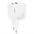 Зарядный конвертер HOCO C111A lucky dual port PD30W+QC3.0 charger (EU) - White Зарядный конвертер HOCO C111A lucky dual port PD30W+QC3.0 charger (EU) - White