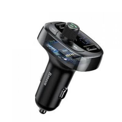 FM-трансмиттер BASEUS T shaped S-09 car bluetooth MP3 player CCMT000301 - Черный FM-трансмиттер BASEUS T shaped S-09 car bluetooth MP3 player CCMT000301 - Черный