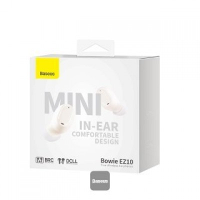 Наушники BASEUS A00054300226-Z1 bowie EZ10 true wireless earphones - Белые Наушники BASEUS A00054300226-Z1 bowie EZ10 true wireless earphones - Белые