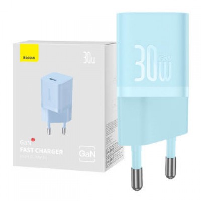 Зарядное устройство BASEUS GaN5 Fast Charger(mini) USB-C, 3A, 30W,- Синий (CCGN070603) Зарядное устройство BASEUS GaN5 Fast Charger(mini) USB-C, 3A, 30W,- Синий (CCGN070603)
