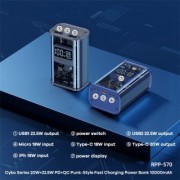 Power Bank Remax Cybo series 20W+22.5W PD+QC Punk-style fast charging RPP-570 - Синий