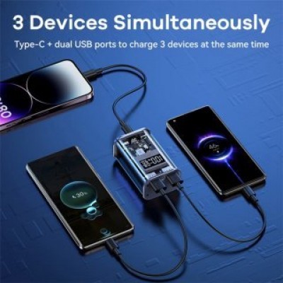 Power Bank Remax Cybo series 20W+22.5W PD+QC Punk-style fast charging RPP-570 - Синий Power Bank Remax Cybo series 20W+22.5W PD+QC Punk-style fast charging RPP-570 - Синий