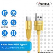 Кабель Remax infinit series 2.4A Zinc alloy braided fast charging cable RC-C102 A-L - Gold