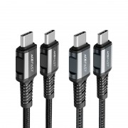 Кабель Acefast C1-03 Type-C to Type-C aluminum alloy charging data cable - Black
