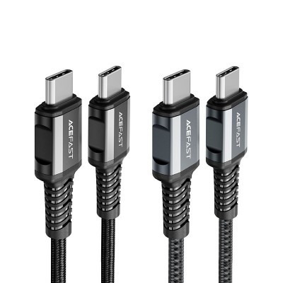 Кабель Acefast C1-03 Type-C to Type-C aluminum alloy charging data cable - Black Кабель Acefast C1-03 Type-C to Type-C aluminum alloy charging data cable - Black