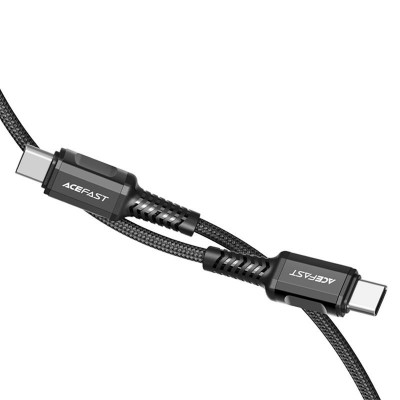 Кабель Acefast C1-03 Type-C to Type-C aluminum alloy charging data cable - Black Кабель Acefast C1-03 Type-C to Type-C aluminum alloy charging data cable - Black