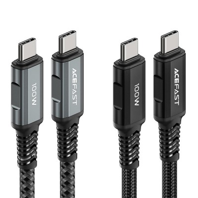 Кабель Acefast C4-03 Type-C to Type-C 100W aluminum alloy charging data cable - Black Кабель Acefast C4-03 Type-C to Type-C 100W aluminum alloy charging data cable - Black