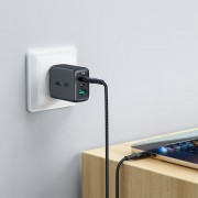 Кабель Acefast C4-03 Type-C to Type-C 100W aluminum alloy charging data cable - Black