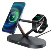 Держатель с беспроводной зарядкой Acefast E9 desktop 3-in-1 wireless charging holder - Black
