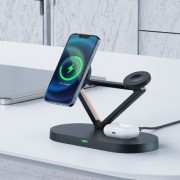 Держатель с беспроводной зарядкой Acefast E9 desktop 3-in-1 wireless charging holder - Black