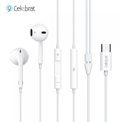 Наушники Celebrat E500 Wired Earphones With 14mm Large-diameter Drive Unit Design - White Наушники Celebrat E500 Wired Earphones With 14mm Large-diameter Drive Unit Design - White