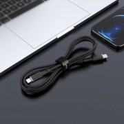 Кабель Acefast C2-01 Type-С to lighting zinc alloy silicone charging data cable - Black