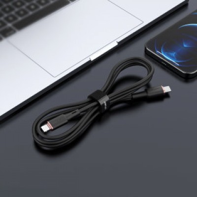 Кабель Acefast C2-01 Type-С to lighting zinc alloy silicone charging data cable - Black Кабель Acefast C2-01 Type-С to lighting zinc alloy silicone charging data cable - Black