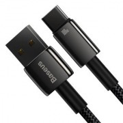 Кабель BASEUS tungsten gold fast charging data cable USB to type-c 100w 1m - Black (CAWJ000001)