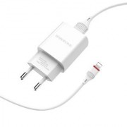 Сетевой адаптер Borofone BA20A Sharp single port charger Lightning (EU) - Белый