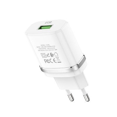 Сетевой адаптер hoco C12Q Smart QC3.0 charger (EU) - White Сетевой адаптер hoco C12Q Smart QC3.0 charger (EU) - White