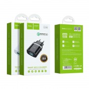 Сетевой адаптер hoco C12Q Smart QC3.0 charger (EU) - White