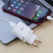 Зарядка hoco C12Q Smart QC3.0 charger set (Micro) (EU) - White
