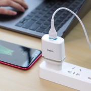 Зарядка hoco C12Q Smart QC3.0 charger set (Micro) (EU) - White