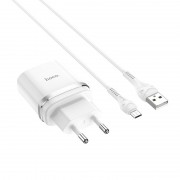 Зарядка hoco C12Q Smart QC3.0 charger set (Micro) (EU) - White