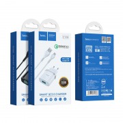 Зарядка hoco C12Q Smart QC3.0 charger set (Micro) (EU) - White