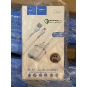Зарядка hoco C12Q Smart QC3.0 charger set (Micro) (EU) - White