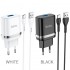 Сетевой адаптер hoco N1 Ardent single port charger set (for Type-C) (EU) - White Сетевой адаптер hoco N1 Ardent single port charger set (for Type-C) (EU) - White
