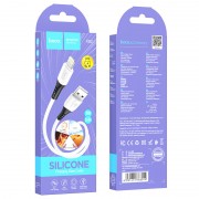 Кабель Hoco X82 iP silicone charging data cable - White