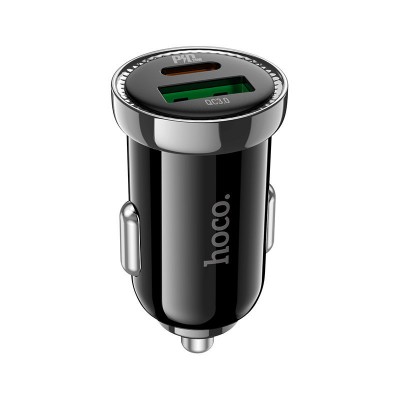 Автомобильное ЗУ hoco Z44 Leading PD20W+QC3.0 car charger - Black Автомобильное ЗУ hoco Z44 Leading PD20W+QC3.0 car charger - Black