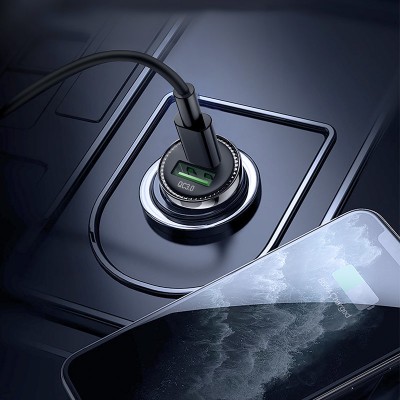 Автомобильное ЗУ hoco Z44 Leading PD20W+QC3.0 car charger - Black Автомобильное ЗУ hoco Z44 Leading PD20W+QC3.0 car charger - Black