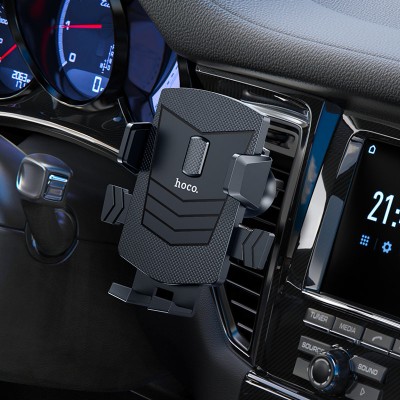 Автомобильный держатель hoco CA86 Davy one-button air outlet car holder - Black Автомобильный держатель hoco CA86 Davy one-button air outlet car holder - Black