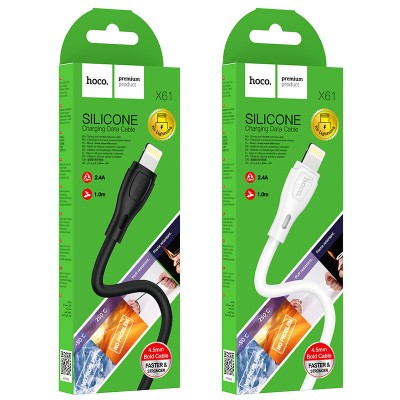 Кабель hoco X61 Ultimate Lightning 2.4А 1m - Black Кабель hoco X61 Ultimate Lightning 2.4А 1m - Black