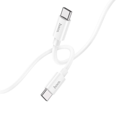 Кабель Hoco X87 Magic silicone 60W PD charging data cable for Type-C to Type-C - White Кабель Hoco X87 Magic silicone 60W PD charging data cable for Type-C to Type-C - White