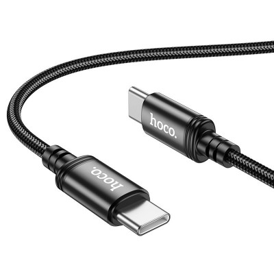 Кабель Hoco X89 Wind 60W charging data cable Type-C to Type-C(packaged) - Black Кабель Hoco X89 Wind 60W charging data cable Type-C to Type-C(packaged) - Black