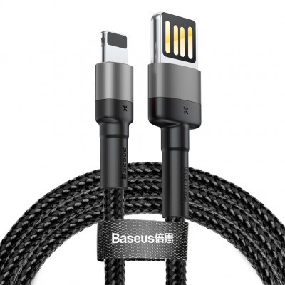 Кабель Baseus Cafule Cable special edition USB For iP 1.5A (CALKLF-HG1) 2M - Grey+Black Кабель Baseus Cafule Cable special edition USB For iP 1.5A (CALKLF-HG1) 2M - Grey+Black