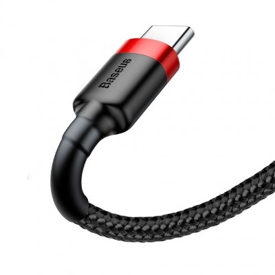 Кабель Baseus cafule Cable USB For Type-C 3A 1M (CATKLF-B91) - Red+Black Кабель Baseus cafule Cable USB For Type-C 3A 1M (CATKLF-B91) - Red+Black