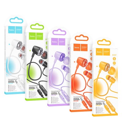 Наушники Hoco M107 discoverer universal earphones with mic - White Наушники Hoco M107 discoverer universal earphones with mic - White