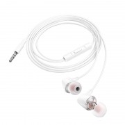 Наушники Hoco M107 discoverer universal earphones with mic - White
