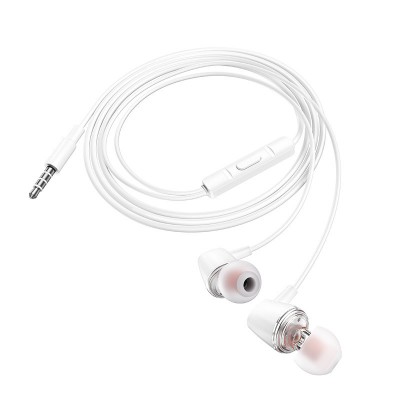 Наушники Hoco M107 discoverer universal earphones with mic - White Наушники Hoco M107 discoverer universal earphones with mic - White