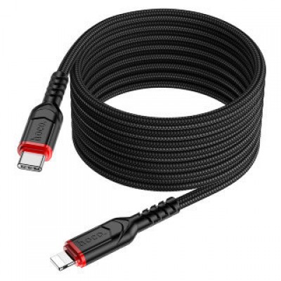 Кабель Hoco X59 victory PD charging data cable iphone (L=2M) - Black Кабель Hoco X59 victory PD charging data cable iphone (L=2M) - Black