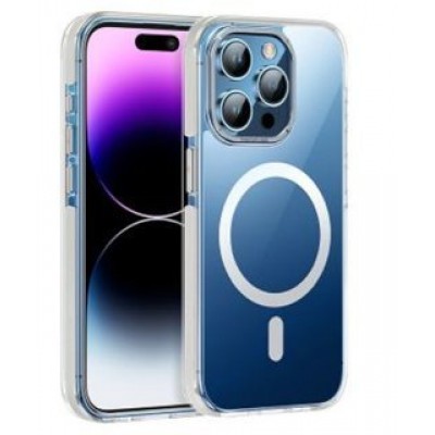 Чехол Hoco AS6 Transparent anti-fall magnetic protective case iPhone 15 Pro - Прозрачный черный Чехол Hoco AS6 Transparent anti-fall magnetic protective case iPhone 15 Pro - Прозрачный черный